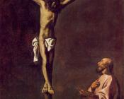 弗朗西斯科德苏巴朗 - Saint Luke as a Painter before Christ on the Cross
